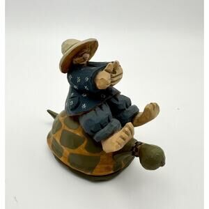 Williraye Studio Wild Tide WW2731 Fishing Boy on Turtle 1998 No fishing pole